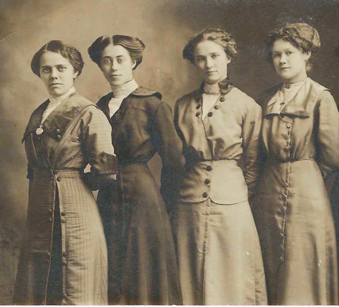 My Grandma and three other young ladies in her grad class of seamstresses