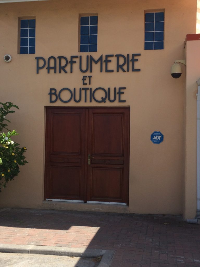 The front entrance to the Parfumerie et Boutique